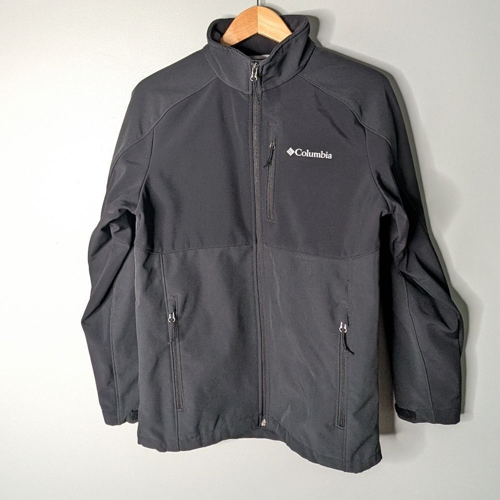 Columbia Black Scuba Fleece Lined Fitted Zip Up Jacket Size S